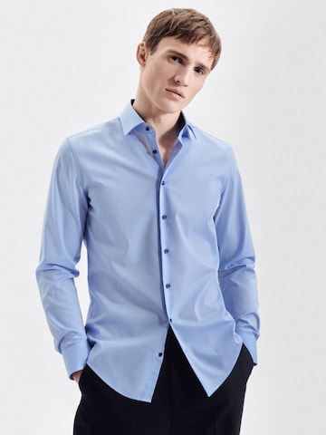 SEIDENSTICKER Slim fit Button Up Shirt in Blue