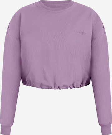 Smilodox Crop Sweatshirt ' Triana ' in Lila: Vorderseite