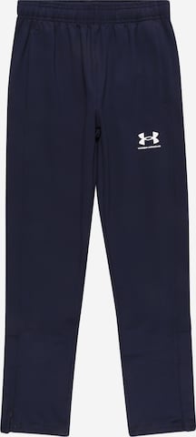 Regular Pantalon de sport UNDER ARMOUR en bleu : devant