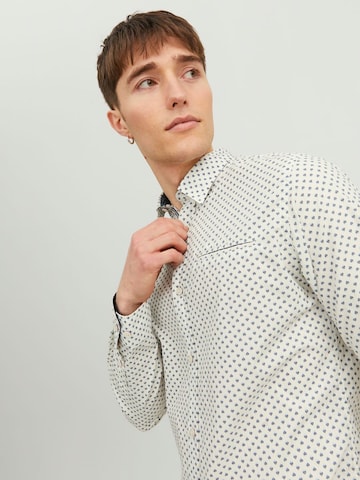 JACK & JONES Slim fit Button Up Shirt in Blue