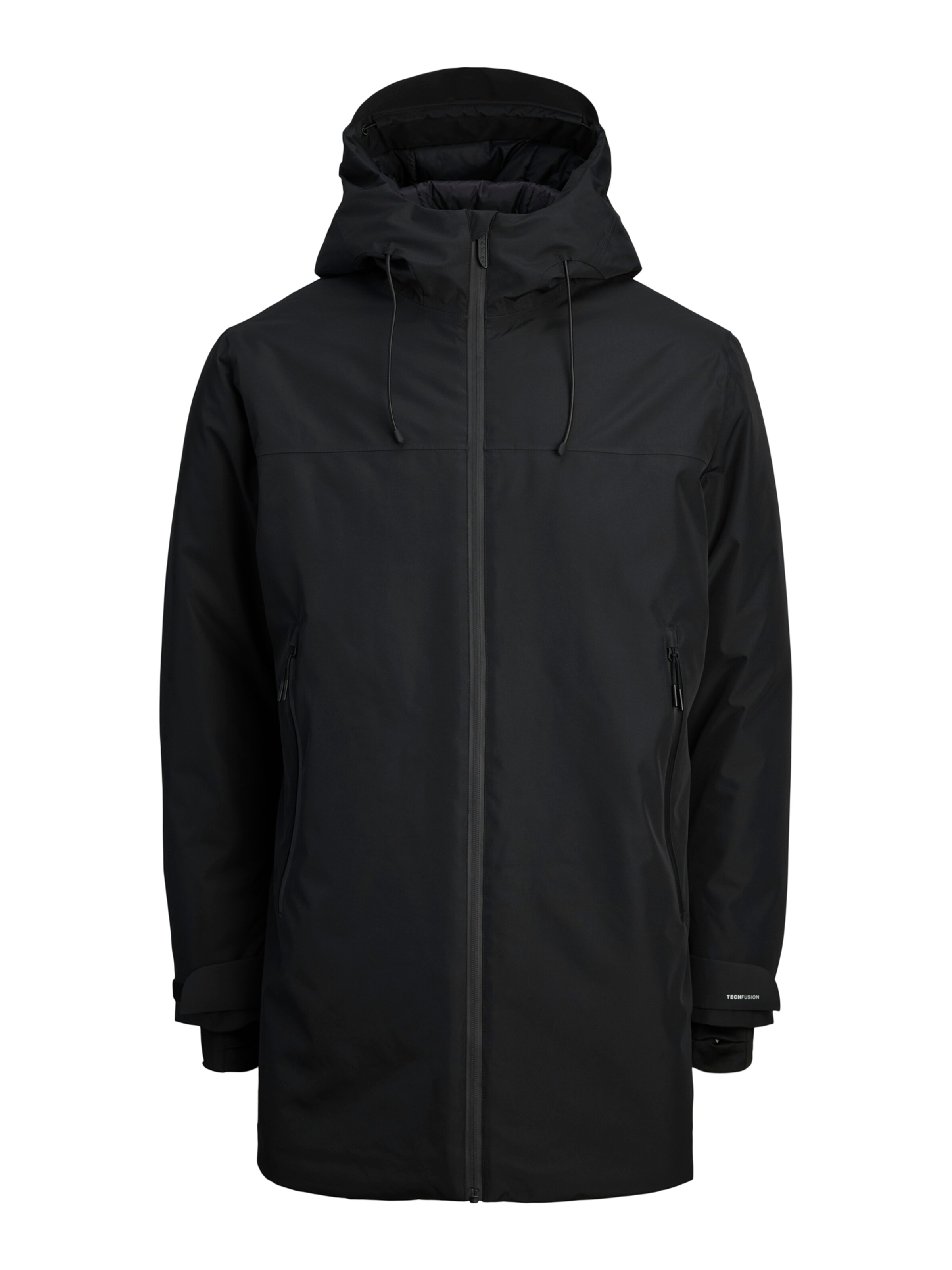 JACK & JONES Between-seasons parka 'JCOFUSION' in Black: front