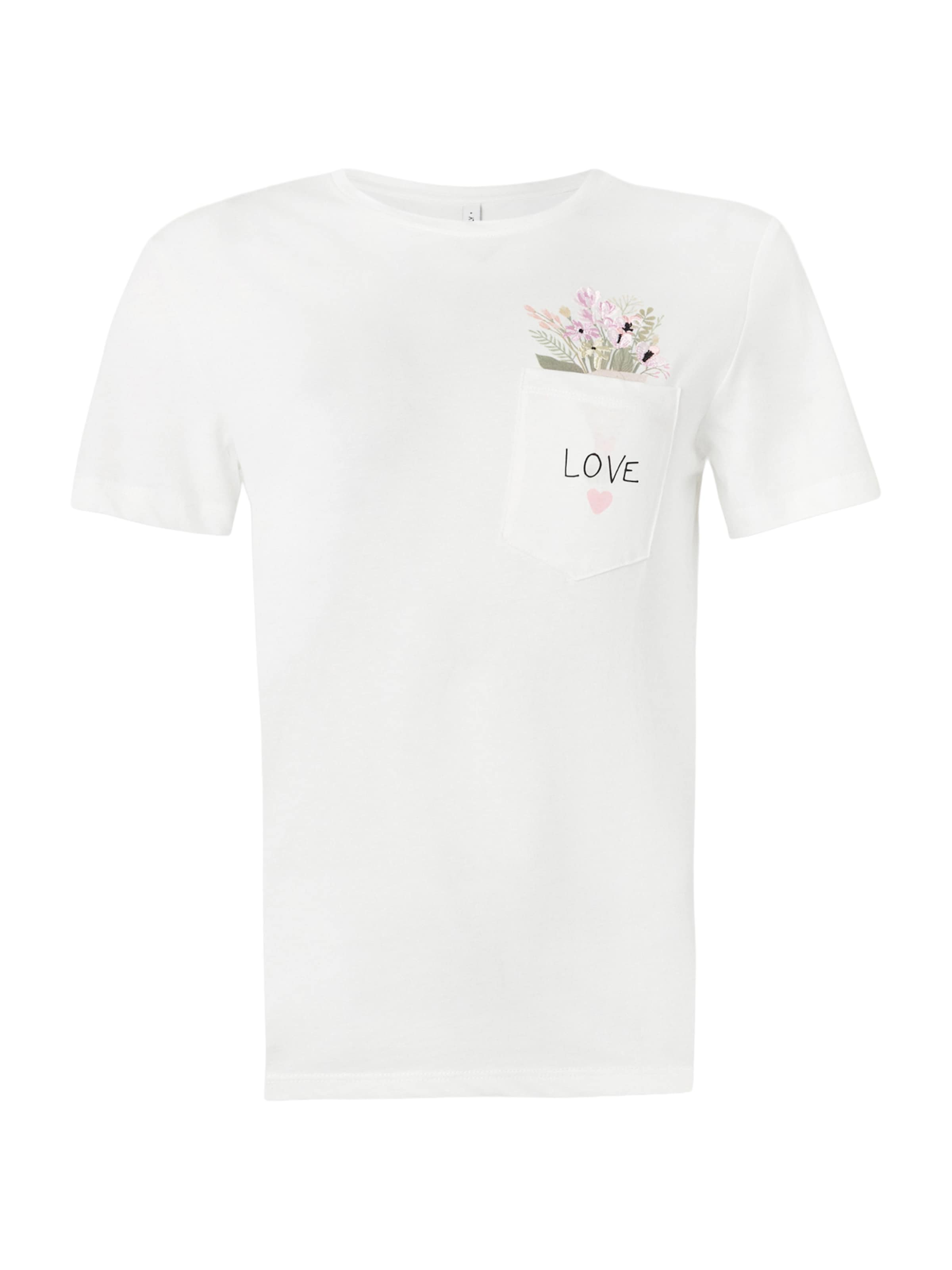 ONLY Тениска 'ONLPOLLY' в пастелно жълто / бледорозово / бяло, Преглед на продукта