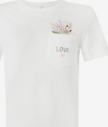 ONLY Μπλουζάκι 'ONLPOLLY' σε λευκό: μπροστά