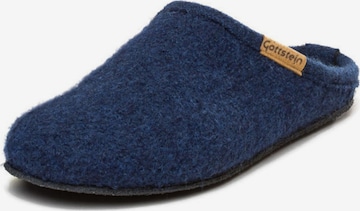 Gottstein Hausschuh 'Walkpantoffel Alpine Light' in Blau: Vorderseite