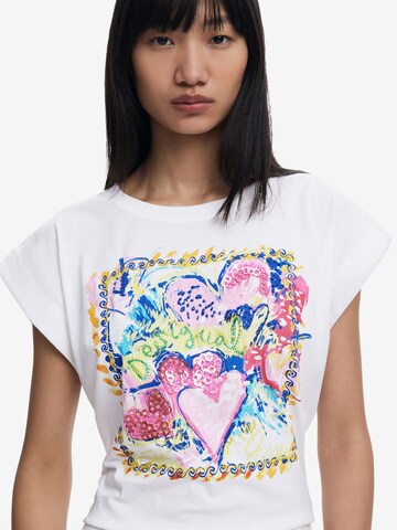 Desigual Футболка 'Art Square' в Белый