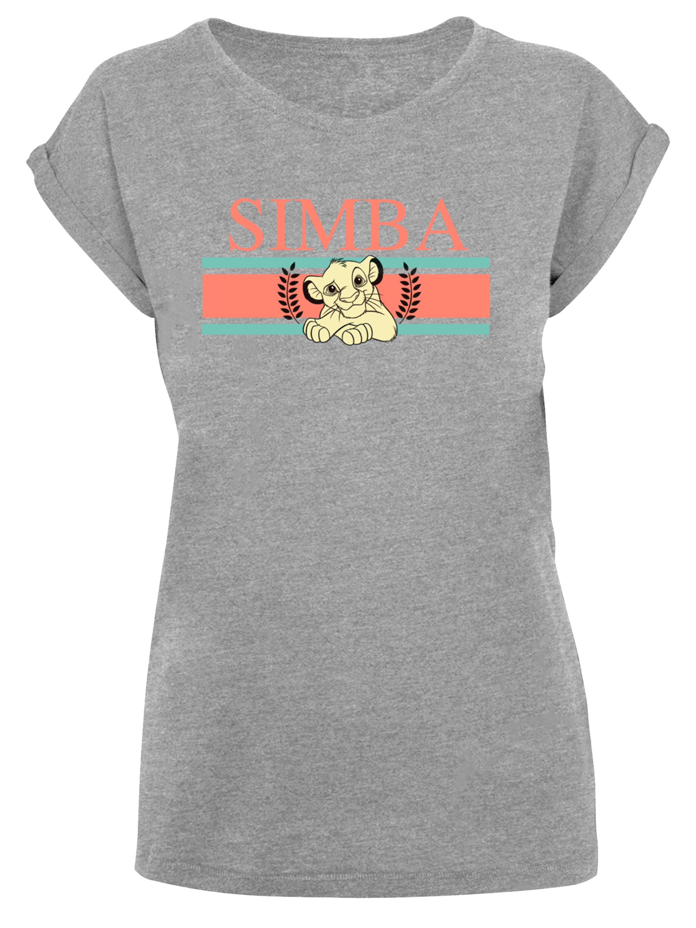 T-shirt 'Disney König der Löwen Simba' F4NT4STIC en gris : devant
