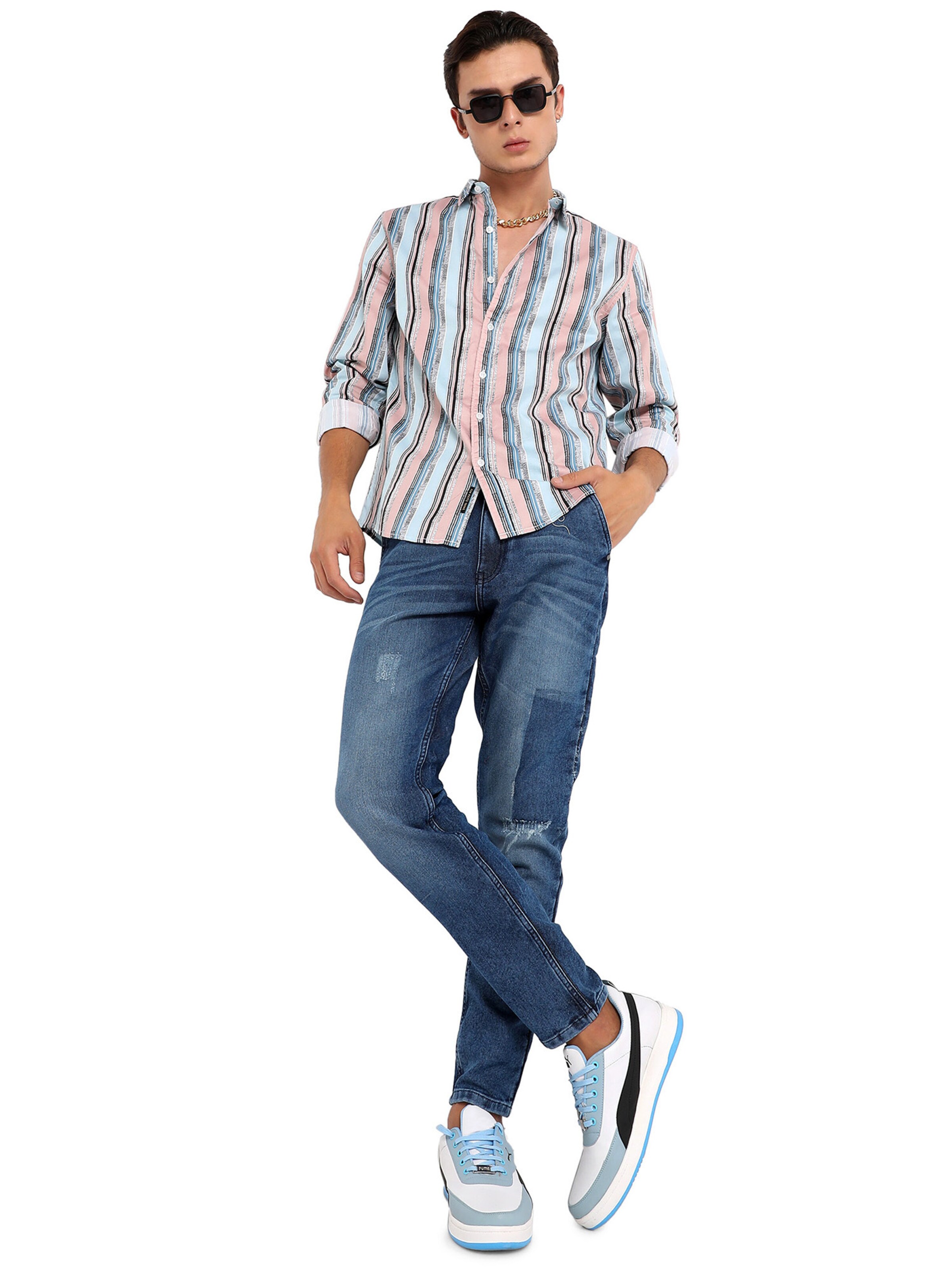 Campus Sutra Regular fit Skjorta ' Alijah ' i blandade färger