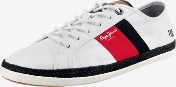 Pepe Jeans Sneaker 'Maui Blucher' in Weiß: front