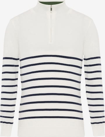 Pull-over Felix Hardy en blanc : devant