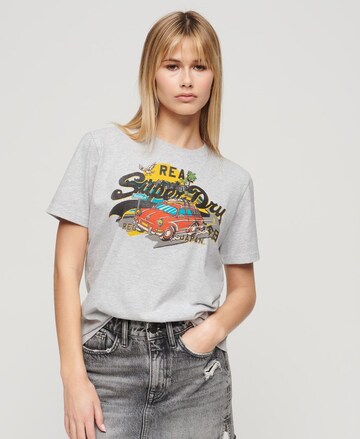 T-shirt Superdry en gris : devant