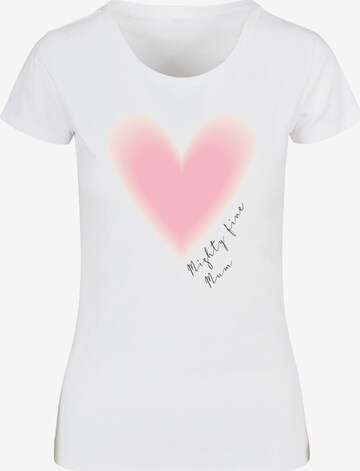 ABSOLUTE CULT Shirt 'Mother's Day - Mighty Fine Mum' in White: front