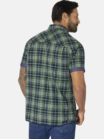 Jan Vanderstorm Comfort fit Button Up Shirt 'Aalvan' in Blue