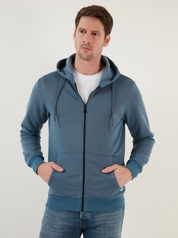 Buratti Zip-Up Hoodie in Grey