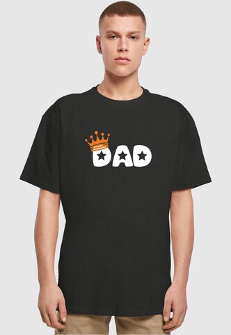 Maglietta 'Fathers Day - King Dad' di Merchcode in nero: frontale