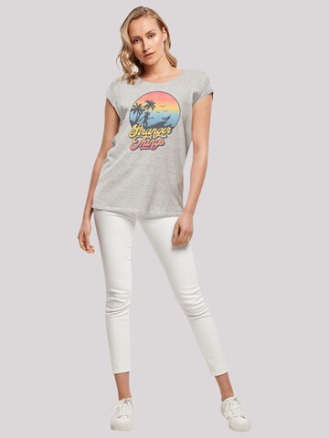 T-shirt 'Stranger Things LA Gradient Netflix TV Series' F4NT4STIC en gris