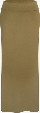 Leela COTTON Skirt 'Damen Bio-Baumwoll-Maxirock mit Schlitzen' in Green: front
