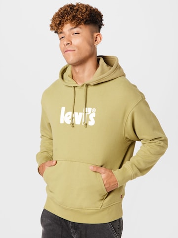 LEVI'S ® Klasický střih Mikina 'Relaxed Graphic Hoodie' – zelená: přední strana