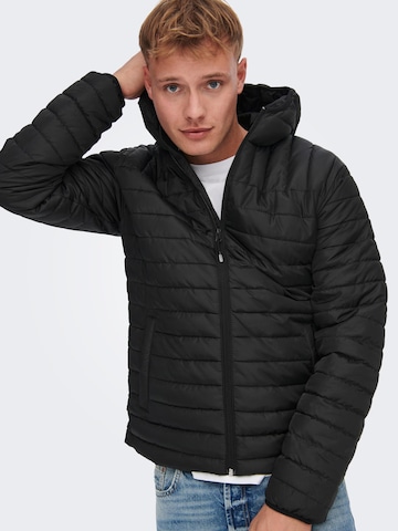 Veste mi-saison 'Piet' Only & Sons en noir