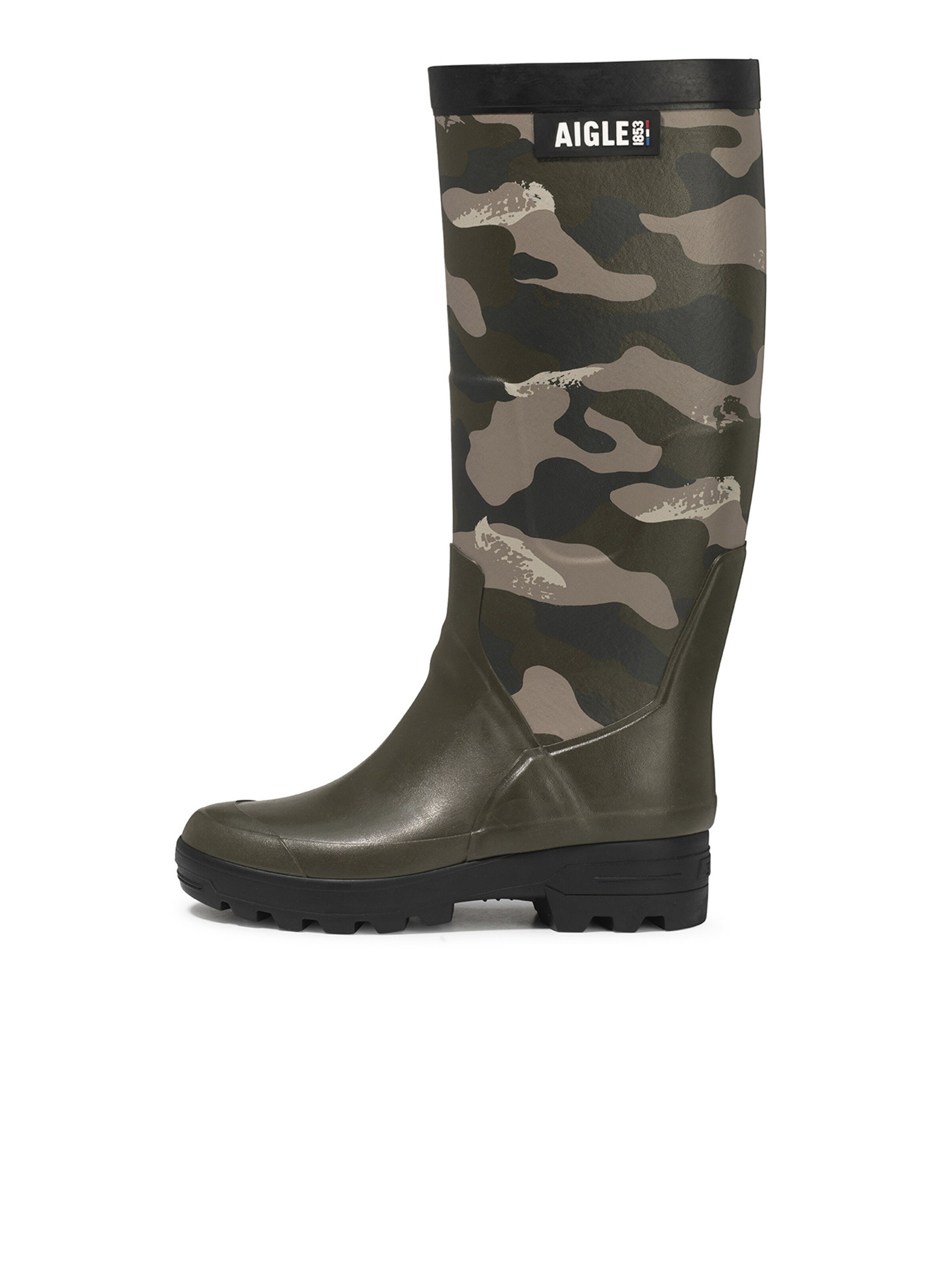 AIGLE Rubber boot 'Benyl' in Green: front