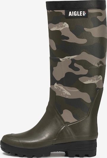 AIGLE Kumisaappaat 'Benyl XL' koossa 39 värissä khaki / vaaleanvihreä / tummanvihreä, Tuotenäkymä