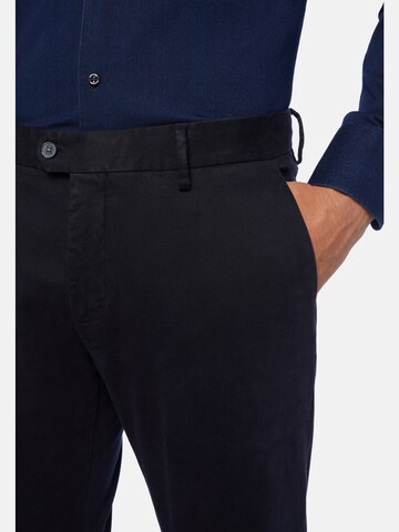 Boggi Milano Slimfit Παντελόνι με τσάκιση σε μπλε