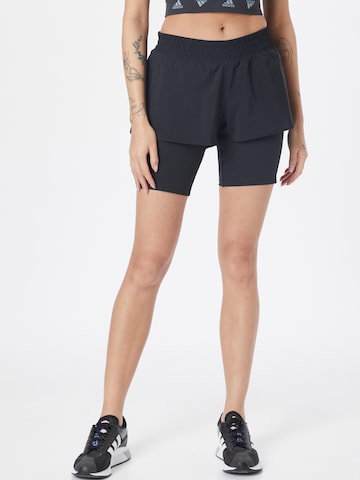 Regular Pantalon de sport 'Run Icons Two-In-One ' ADIDAS SPORTSWEAR en noir : devant