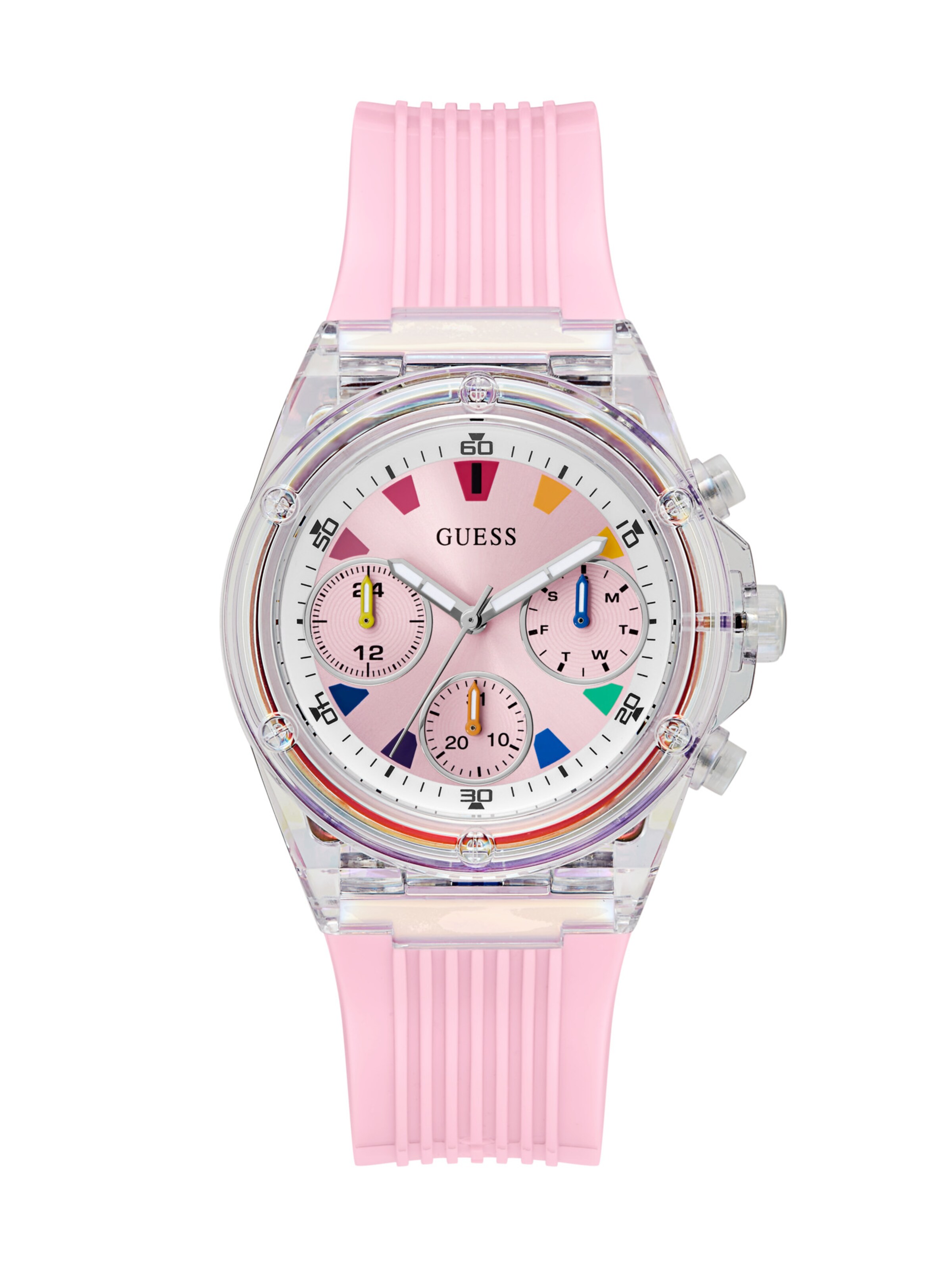 GUESS Uhr 'Athena' in Pink: Vorderseite
