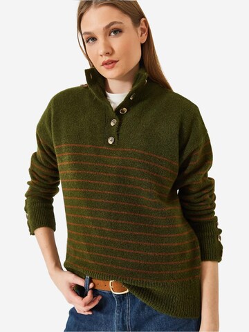 Pull-over Bianco Lucci en vert : devant
