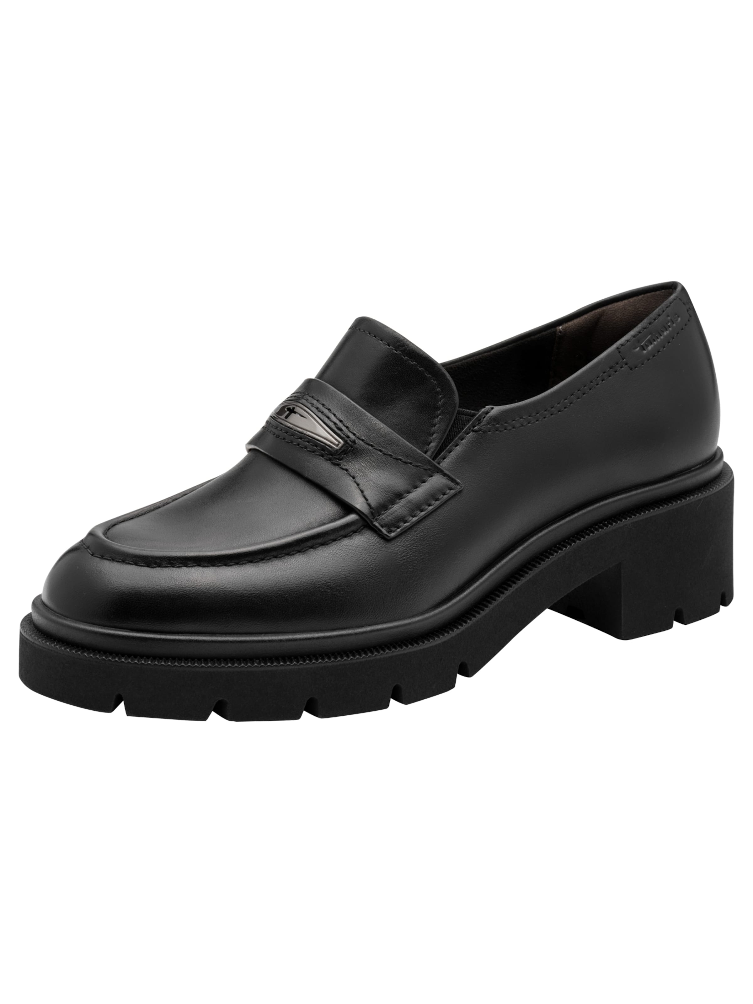 Mocassin Tamaris en noir : devant
