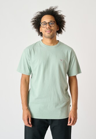Cleptomanicx Shirt 'Ligull Boxy 2' in Green: front