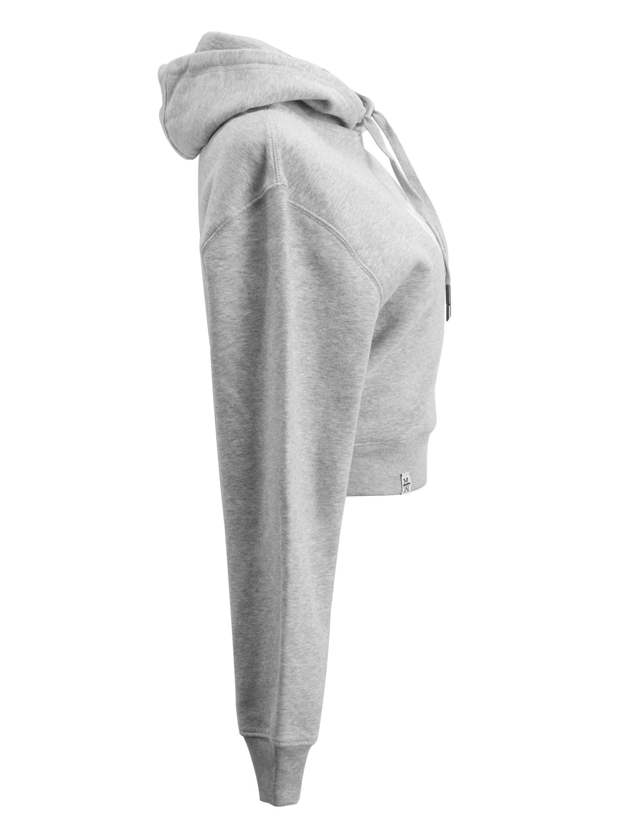 Manufaktur13 Sweatshirt 'Crop Hoodie' in Grey