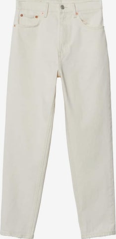 MANGO Tapered Jeans in Beige: front