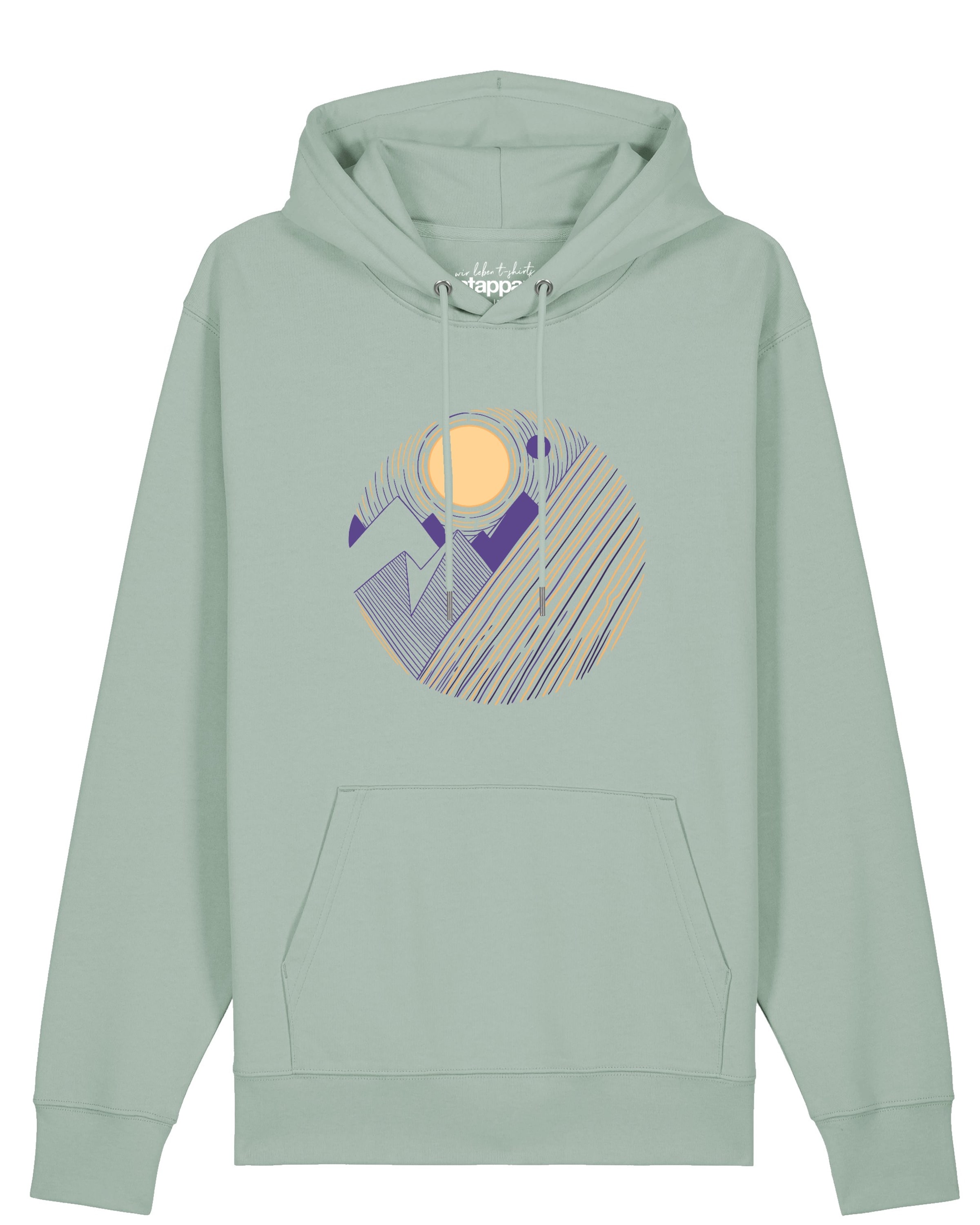 Sweat-shirt 'Geometric Landscape 3' Watapparel en vert : devant