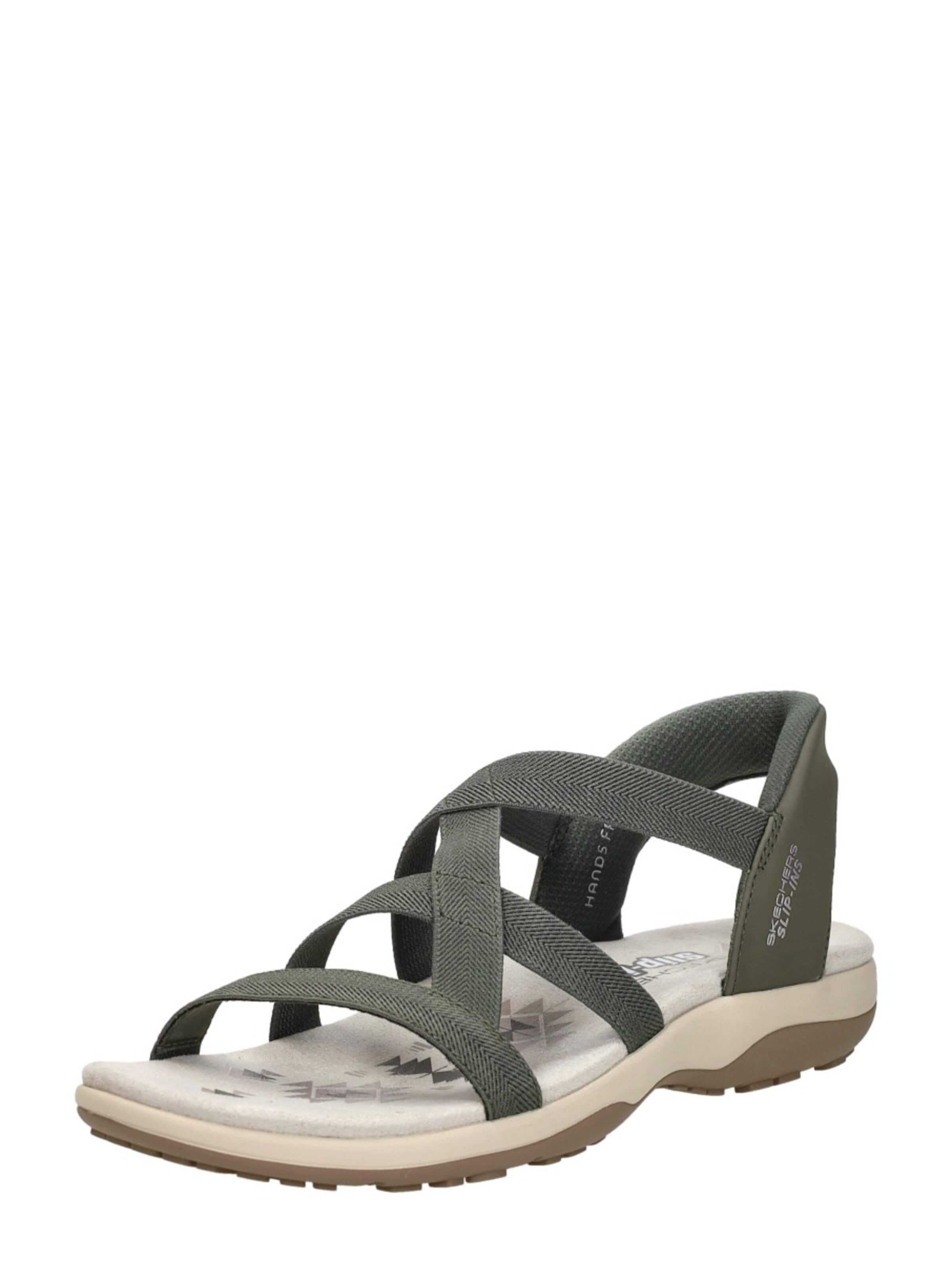 SKECHERS Sandal 'Slip-Ins: Reggae Slim' in Green