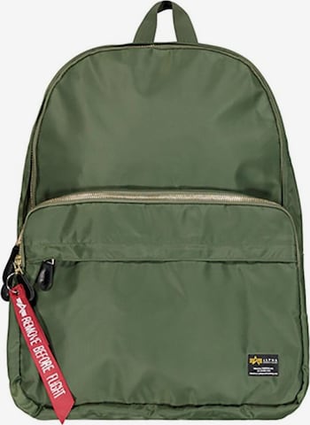 ALPHA INDUSTRIES Batoh 'Crew' – zelená: přední strana