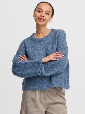 Pull-over 'Omhu' b.young en bleu : devant