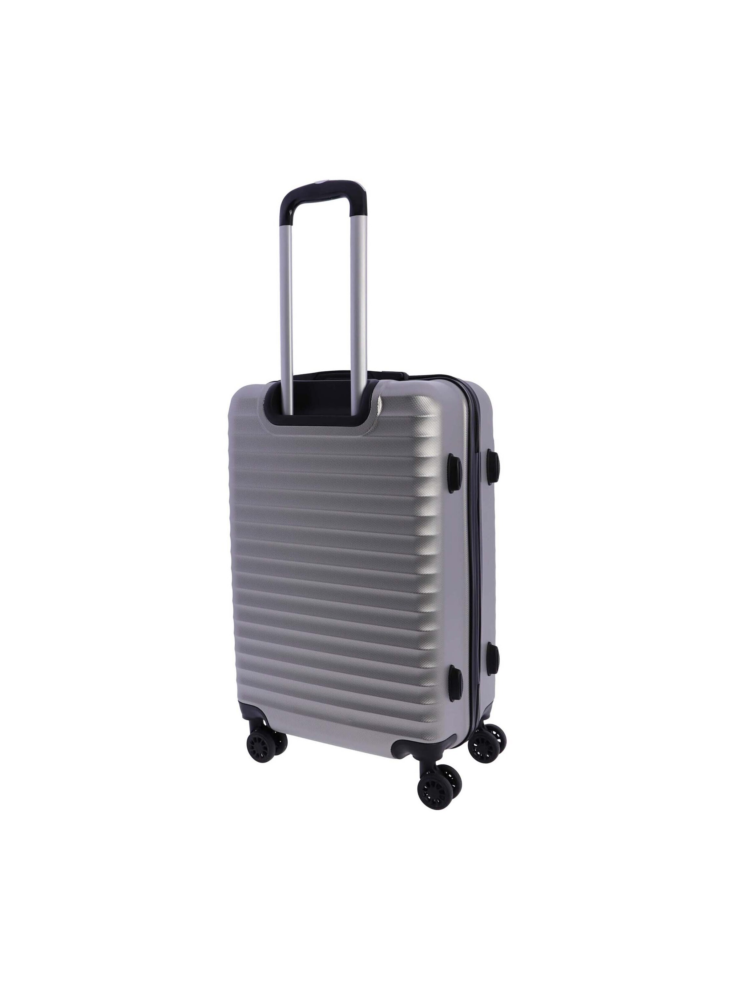 Don Algodon - Carrito 'DON ALGODON Maleta Mediana 23 kg | Maleta de Viaje Rígida con 4 Ruedas Dobles 360º, Candado TSA y Asa Telescópica | Equipaje Resistente al Agua para Viajes en Avión' en plata