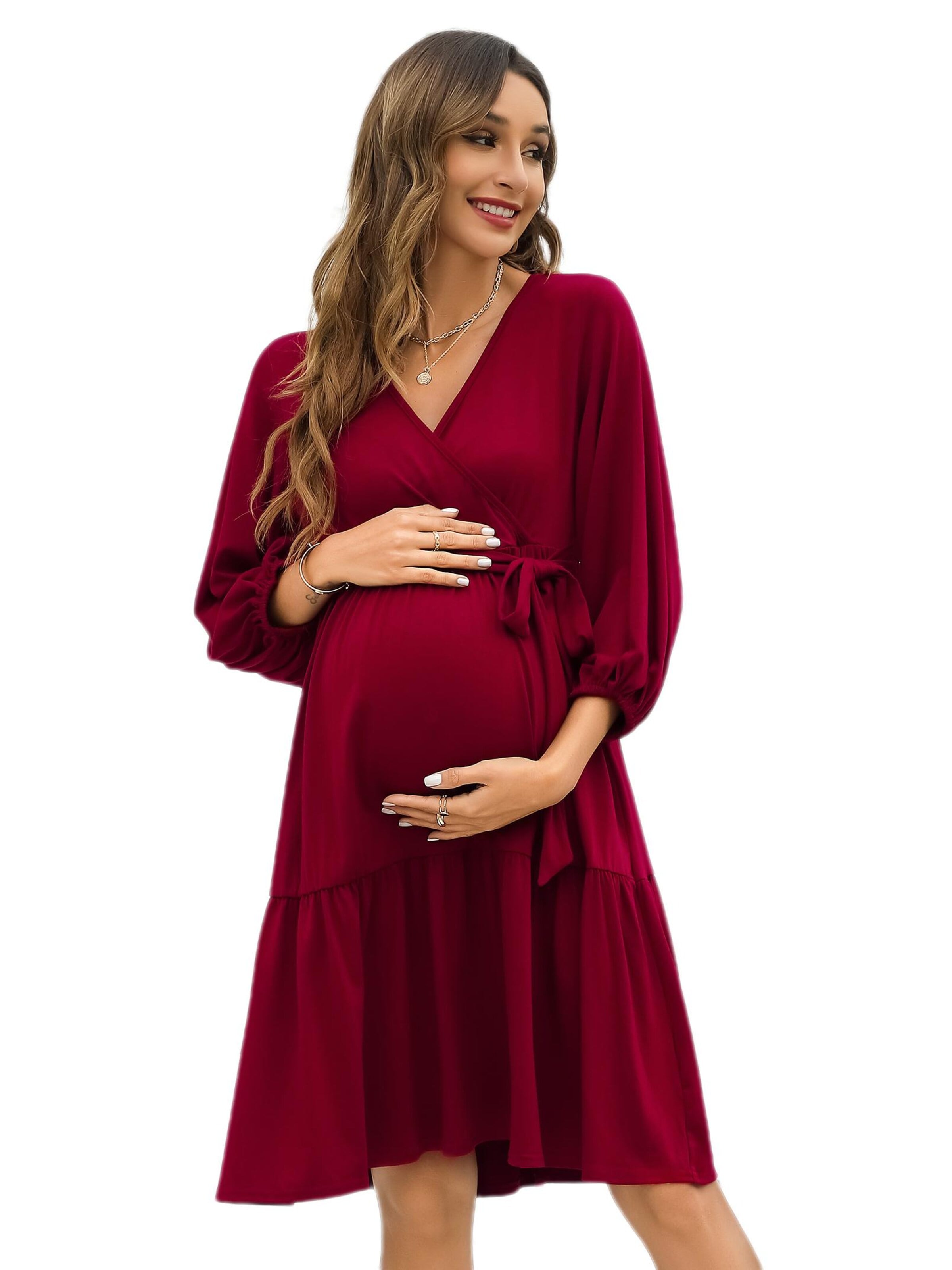 Yesfashion Dress in Red: front