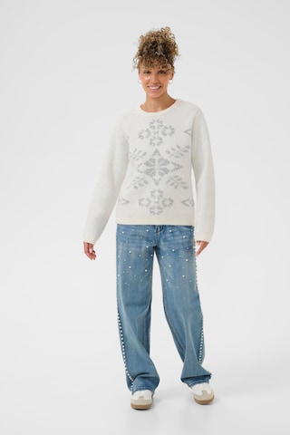 Pull-over 'CRTinsel' Cream en blanc