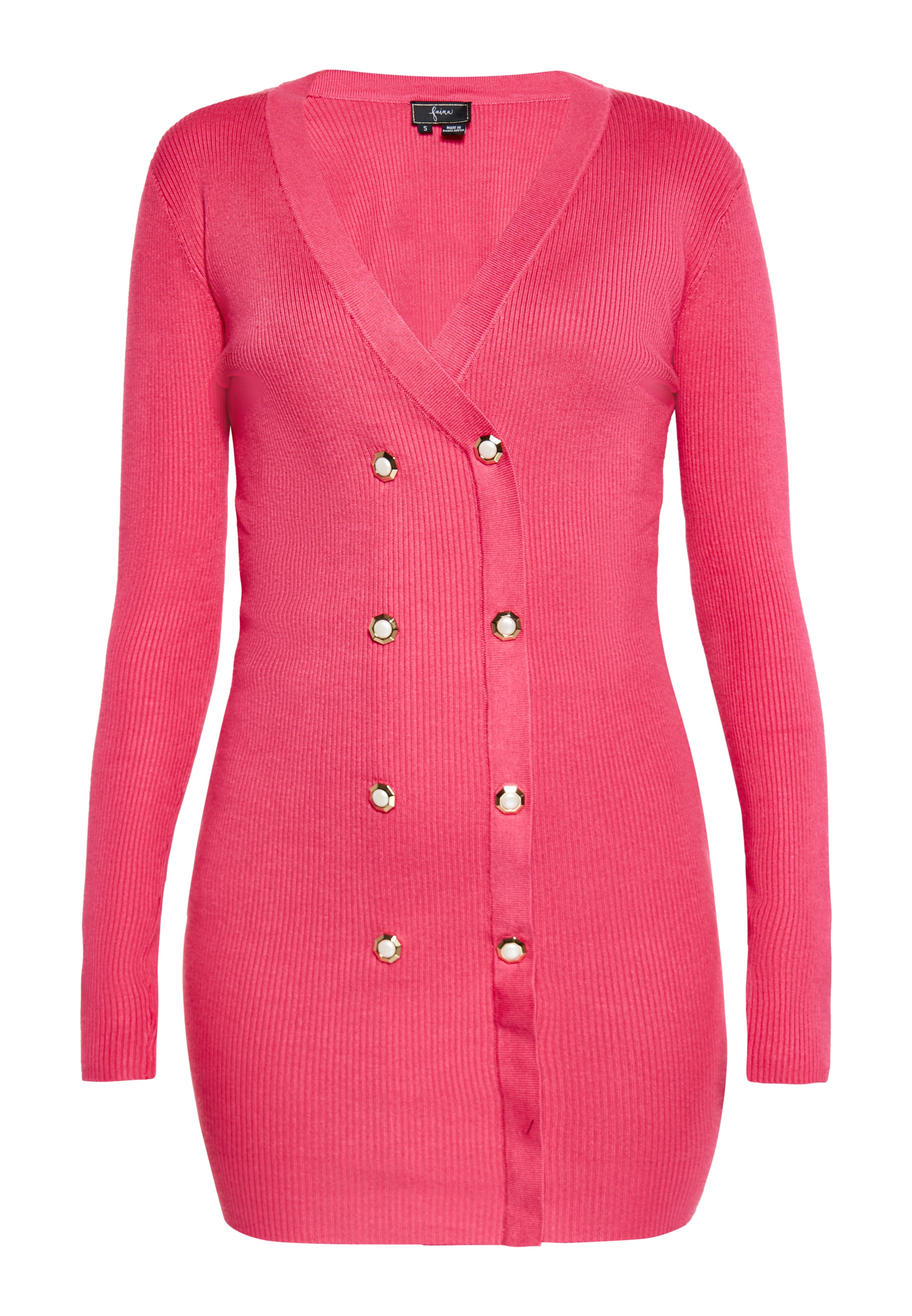 faina Gebreide jurk in Roze: voorkant