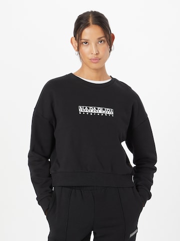 NAPAPIJRI Sweatshirt in Zwart: voorkant