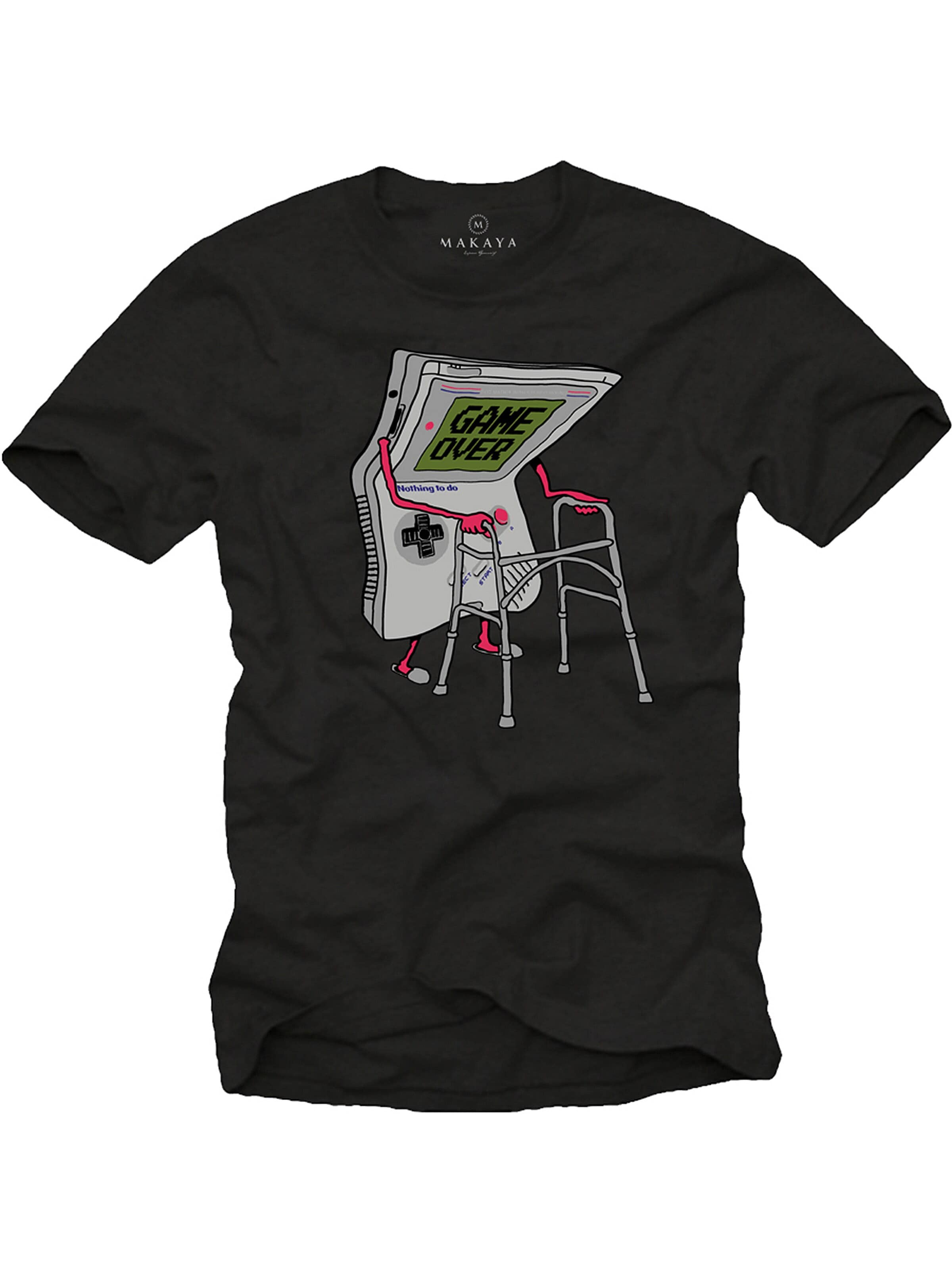 MAKAYA Shirt 'Nothing to do'‌‌‌‌‌‌‌‌‌ in Schwarz: Vorderseite