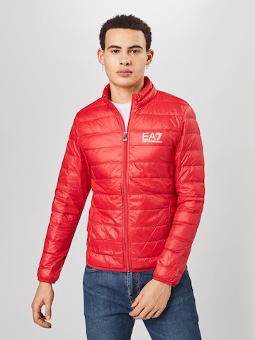 EA7 Emporio Armani Winter Jacket in Red: front