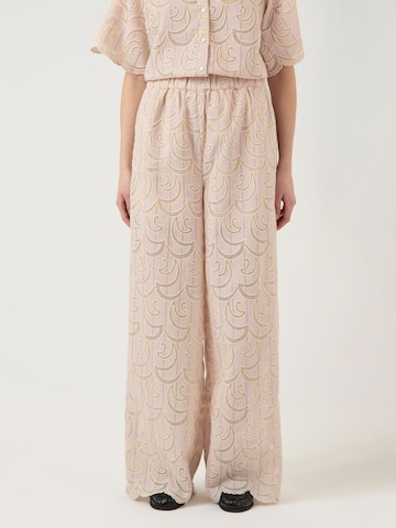 Wide Leg Pantalon 'YASHalino' YAS en rose : devant