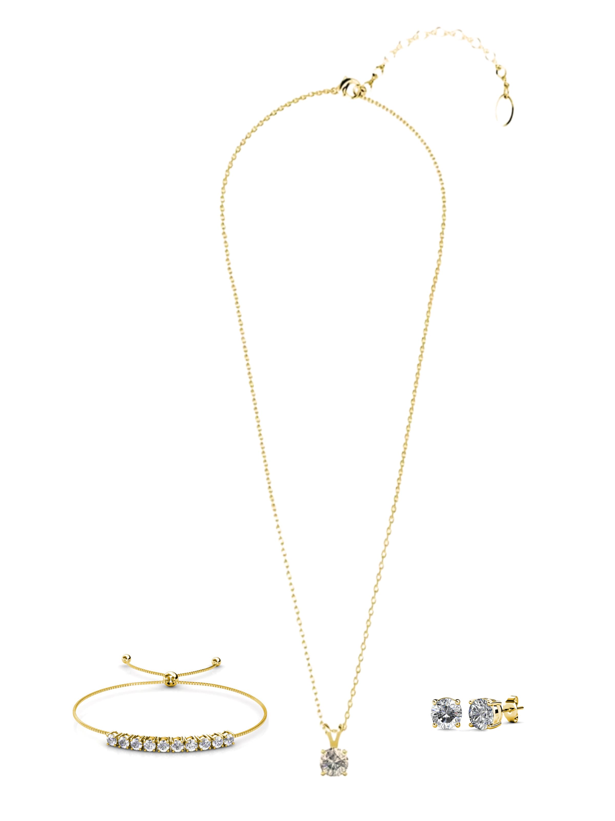 Ella Eisvogel Schmuckset 'Mia'‌‌‌‌‌‌ in Gold: Vorderseite