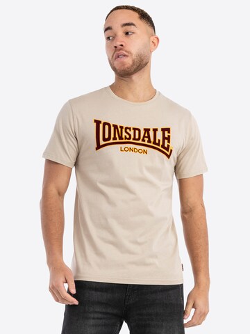 smėlio LONSDALE Marškinėliai 'CLASSIC': priekis
