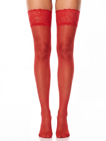 GLAMORY Halterlose Strümpfe 'Comfort 20'‌‌‌‌‌‌ in Rot: Vorderseite