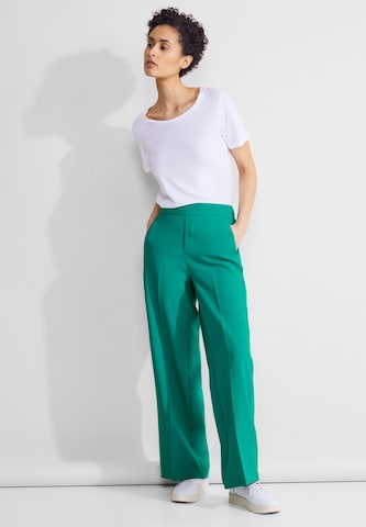 STREET ONE Wide leg Pleated Pants in Green