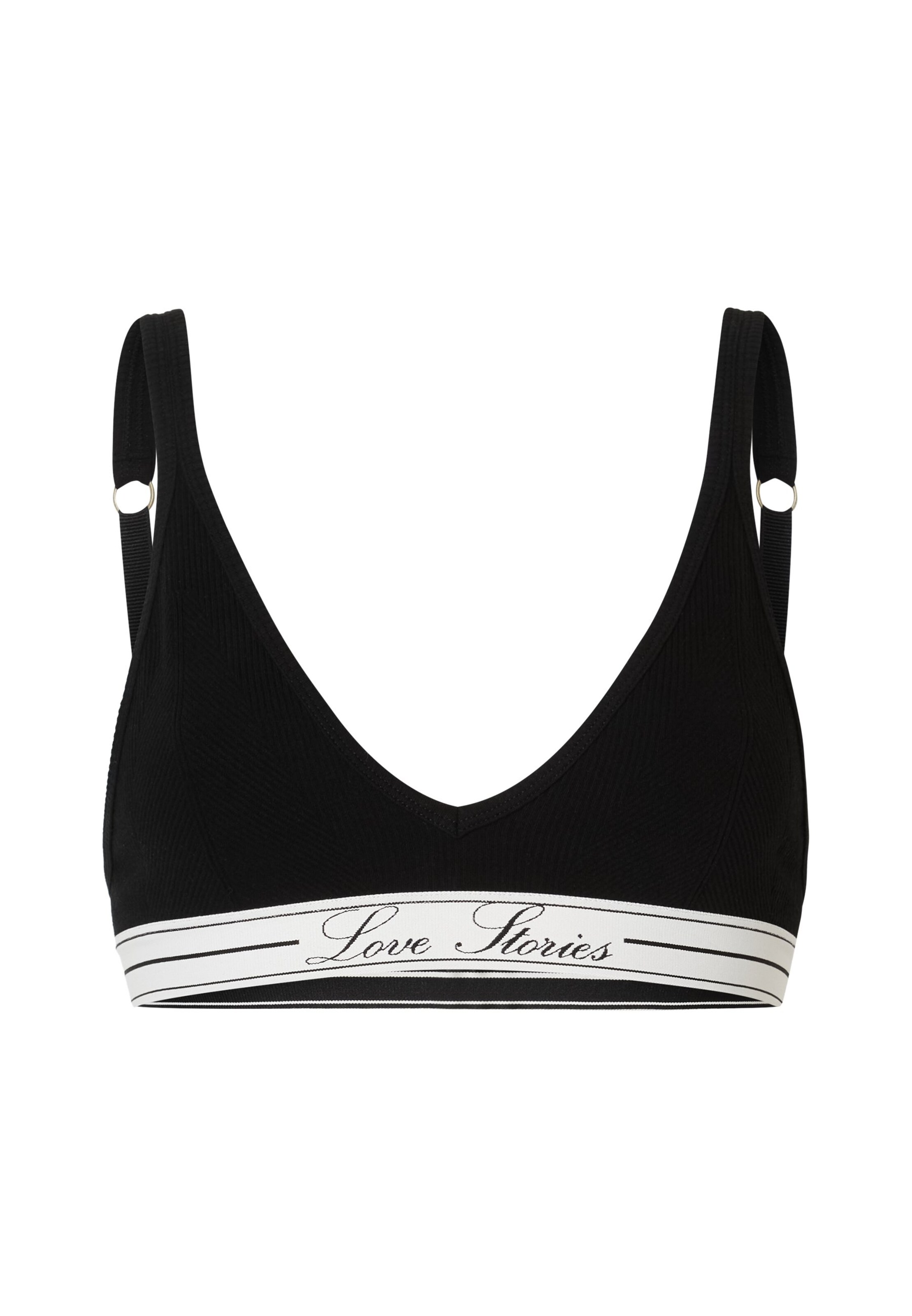 Triangolo Reggiseno 'Posey' di LOVE Stories in nero: frontale
