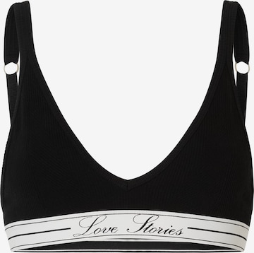 LOVE Stories Triangel BH 'Posey' in Schwarz: Vorderseite
